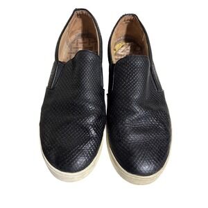 Vionic Midi Snake Black Leather Slip On Comfort Walking Shoes Womens 9.5